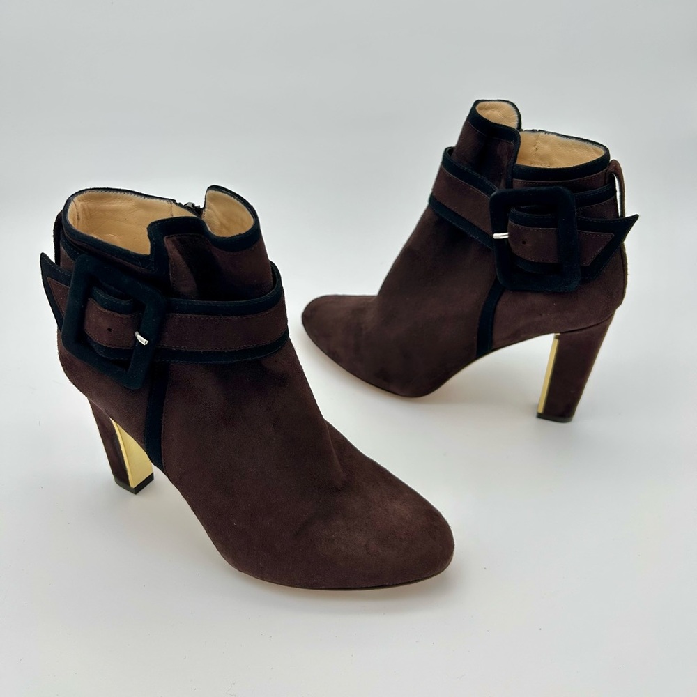 Kate Spade - Dark Brown & Black Suede Heels